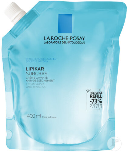 La Roche-Posay Lipikar Surgras Waschcreme Gegen Trockenheit Nachfüllpack 400ml