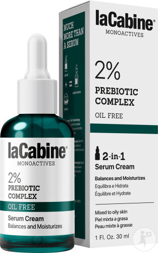 LaCabine Monoactives 2% Prebiotischer Komplex 2in1 Serum Creme Mischhaut Bis Ölige Haut 30ml