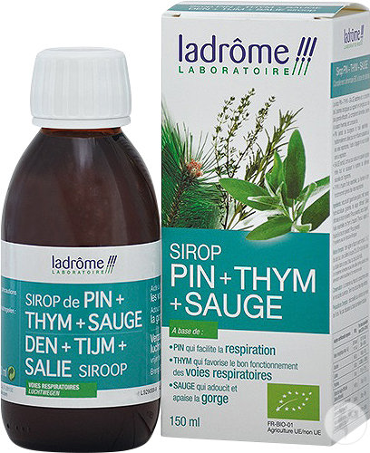 Ladrôme Pflanzensirup Aus Waldkiefer Thymian Und Salbei Bio 150ml