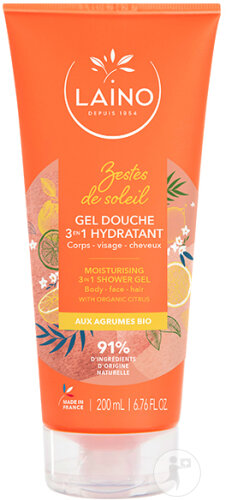 Laino Gestes De Soleil 3in1 Duschgel Mit Zitrusfrüchten Bio Körper/Haar/Gesicht Tube 200ml