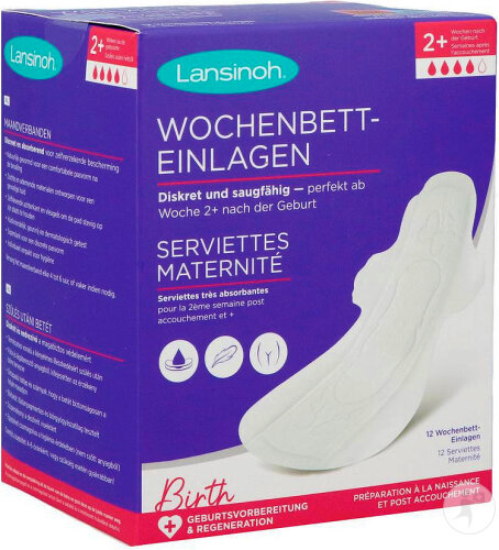 Lansinoh Wochenbett-Einlagen Woche 2+ Sehr Saugfähig 12 Stücke