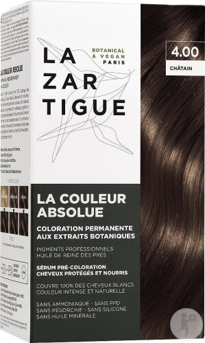 Lazartigue Couleur Absolue Permanente Haarfarbe Mit Botanischen Extrakten 4.00 Kastanienbraun 1 Kit
