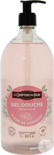 Le Comptoir Du Bain Duschgel Extra Mild Kirschblüte Pumpflasche 1l