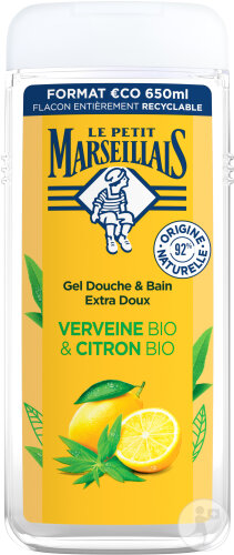 Le Petit Marseillais Extra Sanftes Dusch- Und Badegel Bio-Eisenkraut Und Bio-Zitrone 650ml