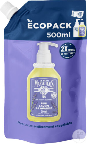 Le Petit Marseillais Handwaschgel Reine Seife Und Lavendel Nachfüllpackung 500ml