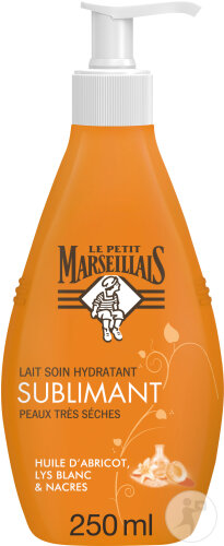 Le Petit Marseillais Sublimant Pflegemilch Aprikosenöl Weiße Lilie Perlmutt Pumpflakon 250ml