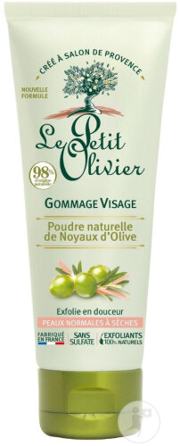 Le Petit Olivier Gesichtspeeling Natürliches Olivenkernpulver 75ml