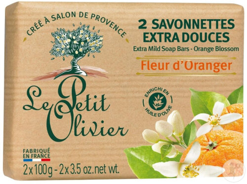 Le Petit Olivier Seifenstücke Extra Süß Orangenblüte 2x100g