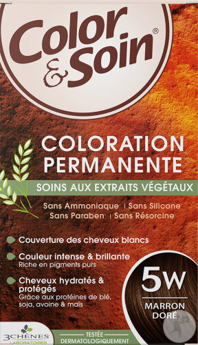 Les 3 Chênes Color & Soin Permanente Haarfarbe 5W Goldbraun 1 Kit