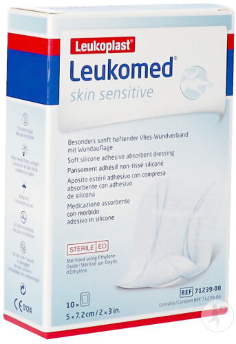 Leukomed Skin Sensitive 5cmx7,2cm 10 Stück