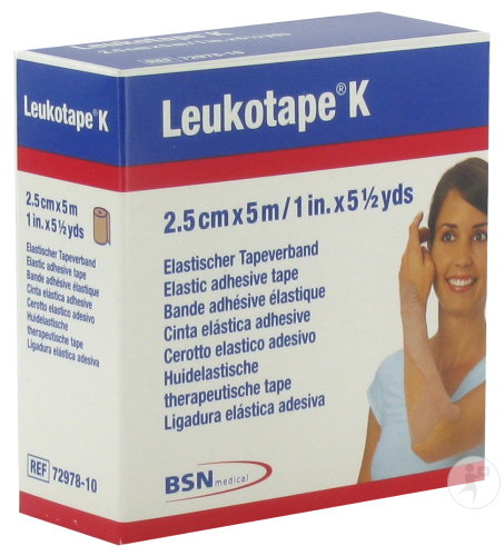 Leukotape K Elastischer Tapeverband Hautfarbe 5m x 2,5cm Stück 1