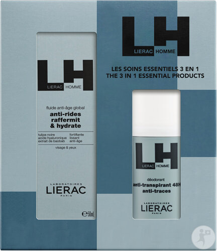 Lierac Homme Vatertag Set Anti-Age Fluid + Deodorant Gratis