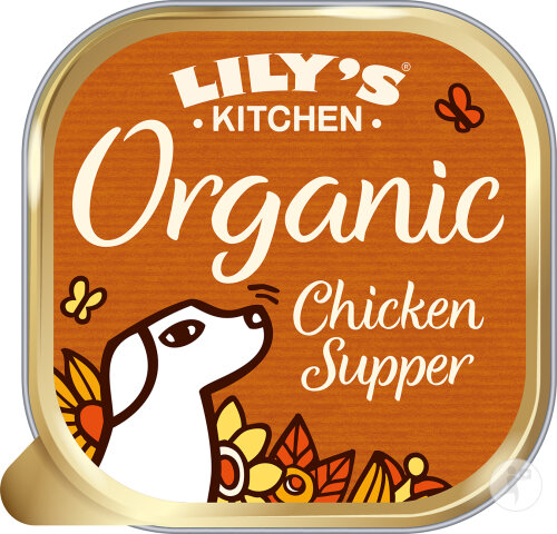 Lily's Kitchen Organic Chicken Supper Bio-Nassfutter Für Hunde Huhn Karotten Und Erbsen 150g
