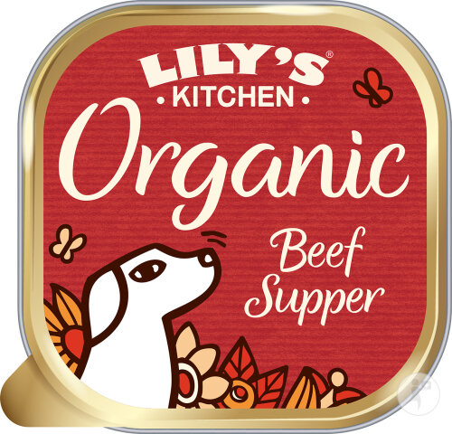 Lily's Kitchen Organic Beef Supper Bio-Nassfutter Für Hunde Rind Karotten Und Erbsen 150g