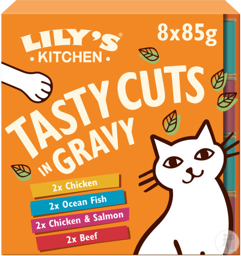 Lily's Kitchen Tasty Cuts In Gravy Häppchen In Sauce Für Katzen Gemischte Auswahl 8x85g
