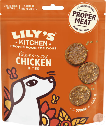 Lily's Kitchen Mini Häppchen Snacks Für Hunde Huhn Quinoa Und Ingwer 70g