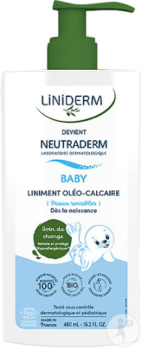 Liniderm Oleo-Kalk Liniment Bio Pumpflasche 480ml