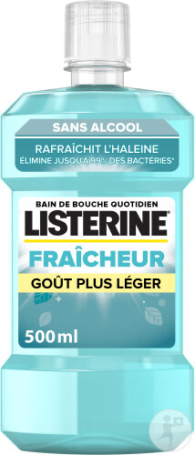 Listerine Frische Mundwasser Alkoholfrei Leichter Geschmack Flasche 500ml