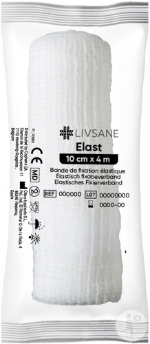 Livsane Elastische Fixierbinde Cello 10cmx4m 1 Rolle