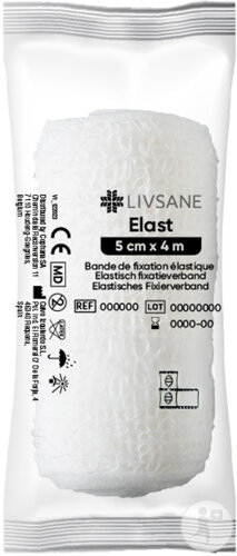 Livsane Elastische Fixierbinde Cello 5cmx4m 1 Rolle
