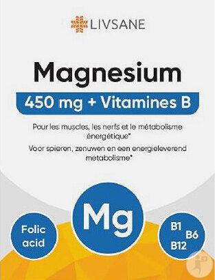 Livsane Magnesium 450mg + Vitamine B 90 Tabletten