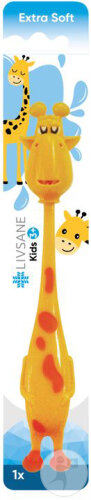 Livsane Oral Extra Soft Zahnbürste Kind +3 Jahre Giraffe 1 Stück