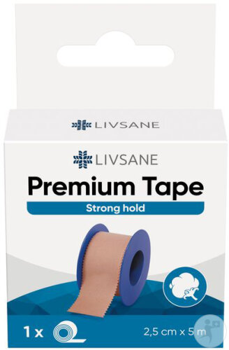 Livsane Premium Tape Braun 2,5cmx5m 1 Stück