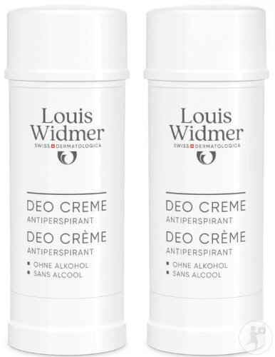 Louis Widmer Bodycare Deo-Creme Anti-Transpirant Ohne Parfum 2x40ml