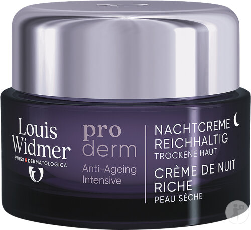 Louis Widmer Proderm Anti-Ageing Intensive Reichhaltige Nachtcreme Trockene Haut Ohne Parfum 50ml