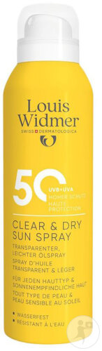 Louis Widmer Sun Clear And Dry Sun SPF50 Alle Hauttypen Spray 200ml