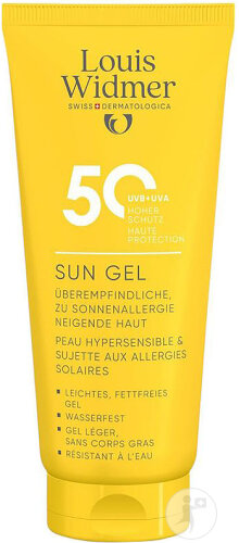 Louis Widmer Sun Gel SPF50 Ohne Parfüm Tube 100ml