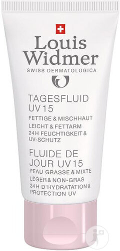Louis Widmer Tagesfluid UV15 Leicht Und Fettarm Fettige Und Mischhaut 50ml