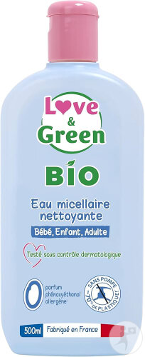 Love & Green Mizellares Reinigungswasser Ohne Parfüm Pumpflasche 500ml