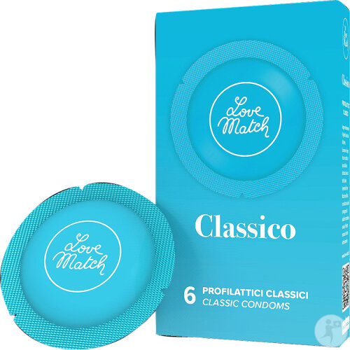 Love Match Classico Kondome 19,3cm x 5,35cm Schachtel 6 Stück