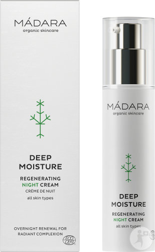 Mádara Deep Moisture Regenerierende Nachtcreme Für alle Hauttypen Pumpflasche 50ml