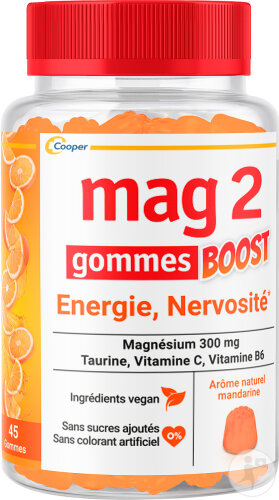 Mag 2 Gummis Boost Nahrungsergänzungsmittel Magnesium 45 Stück