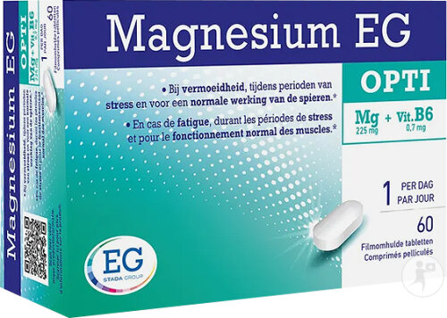 Magnesium EG Opti Magnesium Und Vitamin B6 Bei Müdigkeit Und Stress 60 Tabletten