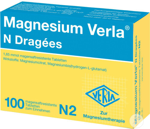 Magnesium Verla N Dragées 100 Tabletten