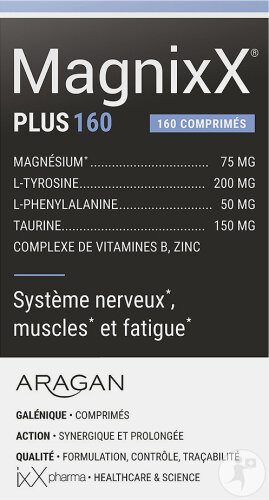 ixX Pharma MagnixX Plus Magnesium Vitamine B Müdigkeit Muskeln & Nervensystem 160 Tabletten