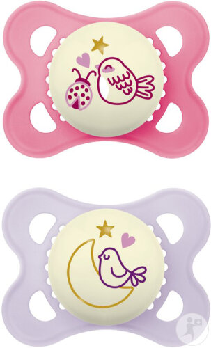 Mam Baby Schnuller Original Night Silikon 0-6 Monate Unisex 2 Stück
