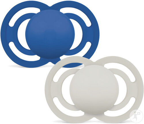 Mam Baby Schnuller Perfect Silikon 6-16 Monate Plain Blau 2 Stück