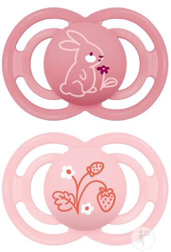 Mam Schnuller Perfect Silicone Pure 6-16 Monate Rosa 2 Stück