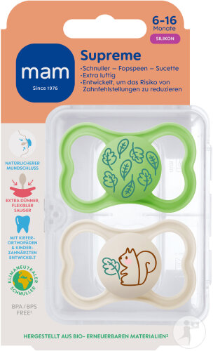 Mam Schnuller Supreme Silicone Pure 6-16 Monate Unisex 2 Stück