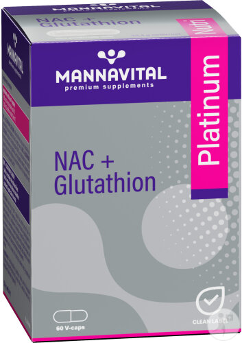 Mannavital NAC + Glutathion Platinum 60 V-Caps