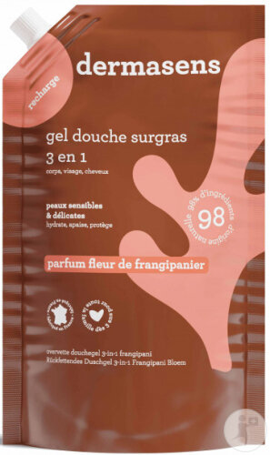 Marque Verte Dermasens Duschgel Rückfettend Frangipani Blume Nachfüllpack 900ml