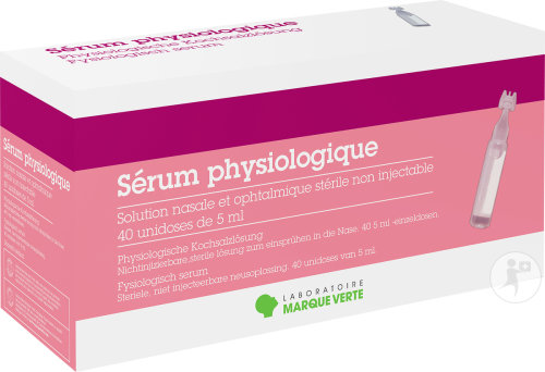 Marque Verte Physiologische Kochsalzlösung Unidoses 40x5ml