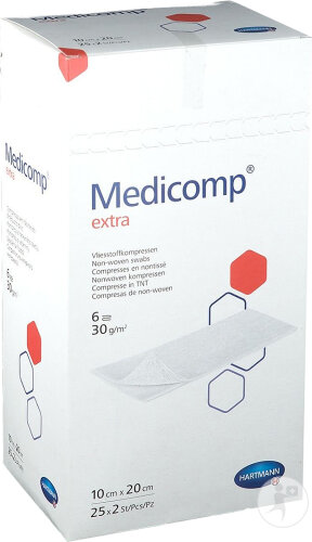 Medicomp Extra 6 Lagen 10×20 cm Steril 25×2 Stück