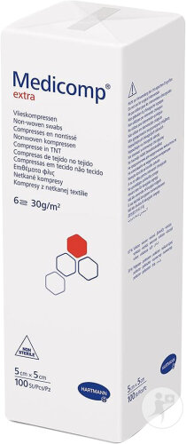 Medicomp Extra 6 Lagen 5×5 cm Steril 100 Stück