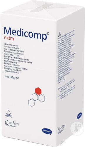 Medicomp Extra 6 Lagen 7,5×7,5 cm Steril 100 Stück