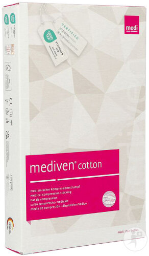 Mediven Cotton CCL2 Ad P.O. Kompressionsstrümpfe Karamell T2 1 Stück